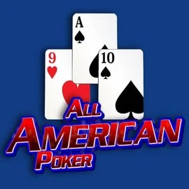 All American Poker slot logo by RTG (Reel Time Gaming) at Lucky Pays Casino
