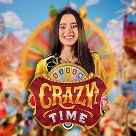 Logo of Crazy Time from Evolution at Lucky Pays Casino