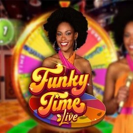Funky Time slot logo by Evolution at Lucky Pays Casino